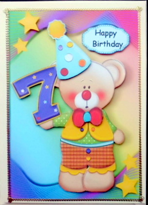 Happy 7th Birthday Bear by Mary Murphy