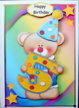 Happy 5th Birthday Bear by Mary Murphy