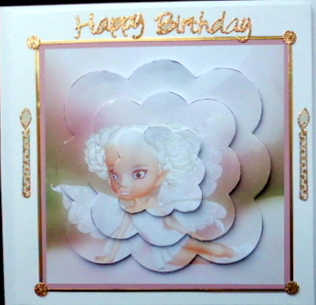 Cute Butterfly Fairy Scalloped Pyramid by Mary Murphy