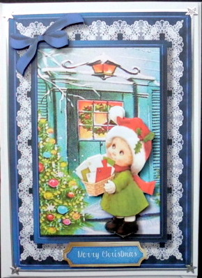 Little Girl Delivering the Christmas Cards  by Mary Murphy