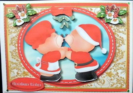 Mr and Mre Clause Under the Mistletoe  by Mary Murphy