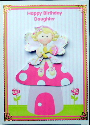 Fairy & Toadstool Birthday Topper & Decoupage Daughter by Mary Murphy