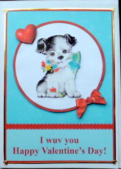 I Wuv You Happy Valentine's Day Topper & Decoupage by Mary Murphy