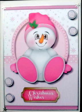 Lovely Christmas Snowbaby in Pink by Mary Murphy
