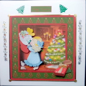 Stocking Secret Card with Decoupage by Mary Murphy