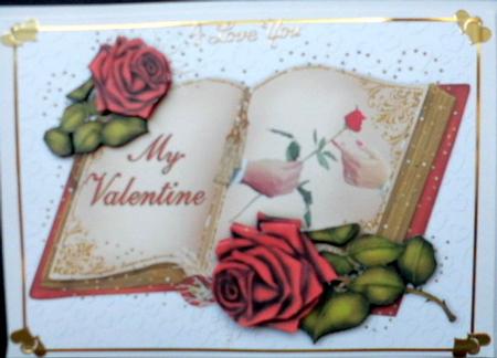 Open Book Roses for My Valentine Version 2 by Mary Murphy