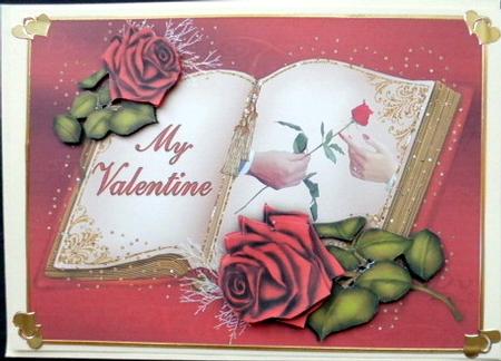 Open Book Roses for My Valentine by Mary Murphy