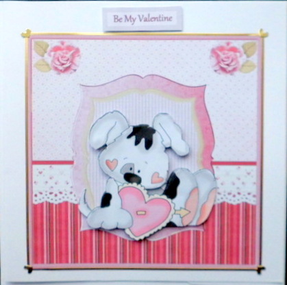 Puppy with a Big Heart Card and Decoupage by Mary Murphy