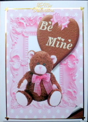 Be Mine Little Brown Bear with Bow, and Toppers by Mary Murphy