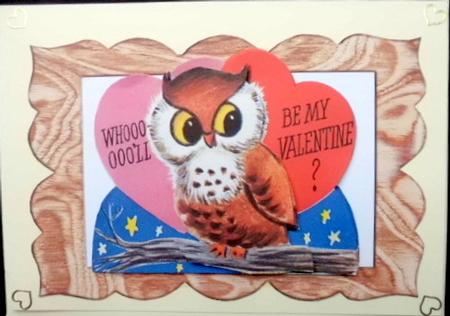 Whoooo'll Be My Valentine, Cute Owl on a Heart by Mary Murphy