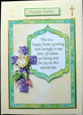 Easter Cross Decoupage and Verse by Mary Murphy