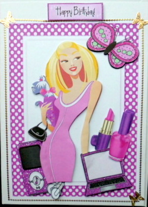 Pink Girlie Things! Mp3 Player and Laptop, with Lippy by Mary Murphy