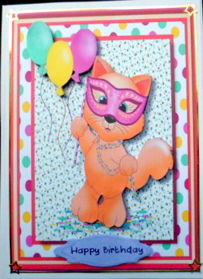 Lovely Little Kittykat at the Mardi-gra by Mary Murphy