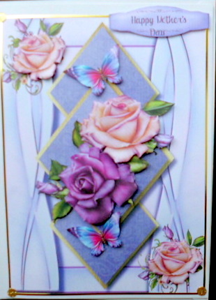 Mother's Day or Birthday Greetings with Roses  by Mary Murphy