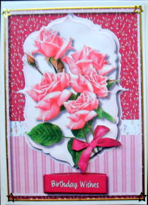 Beautiful Pink Roses in a Bracket Frame  by Mary Murphy