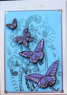 Doodled Butterly by Mary Murphy