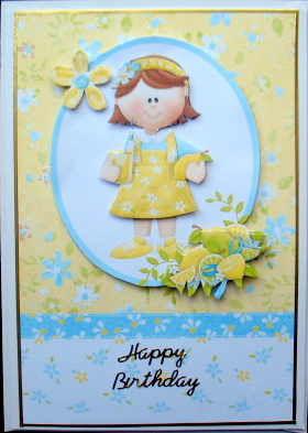 Lemonade Girl Topper & Decoupage by Mary Murphy