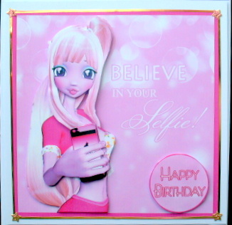 Teenager Duck Face Selfie Birthday Card by Mary Murphy