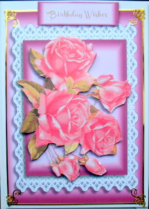 Beautiful Roses on Kadaire Lace  by Mary Murphy