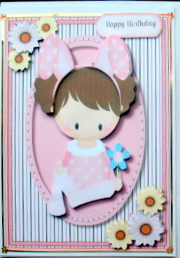 Cute Little Girl with Her Rabbit Hair Band  by Mary Murphy