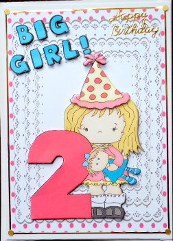 Big Girl! Two Today Little Girl with Her Dolly by Mary Murphy