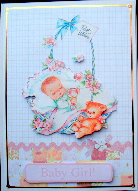 Baby Girl Topper & Decoupage by Mary Murphy