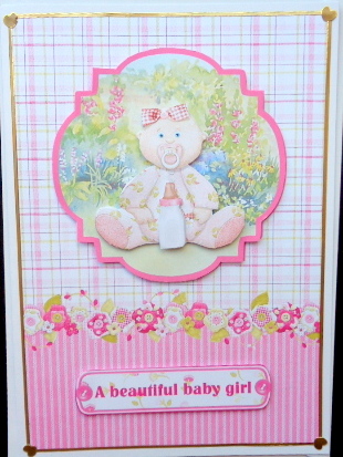 Delightful Baby Girl Topper & Decoupage by Mary Murphy