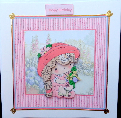A Bouquet of Spring Card with Large Decoupage by Mary Murphy