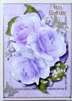 Beautiful Arabesque Lilac Roses by Mary Murphy