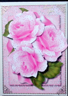 Beautiful Arabesque Pink Roses by Mary Murphy