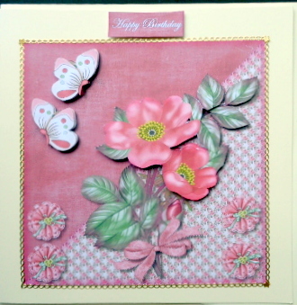 Wild Roses & Butterflies by Mary Murphy