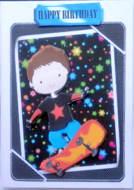 Starry Night! with Skateboarder in Frame by Mary Murphy