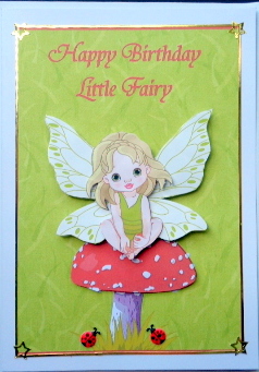 Happy Birthday Little Fairy Topper & Decoupage by Mary Murphy