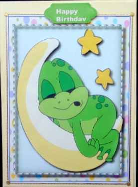 Cute Freddie Sleeping on the Moon  by Mary Murphy