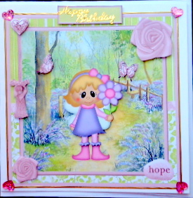 Flower Fairy in the Woods Topper & Decoupage by Mary Murphy