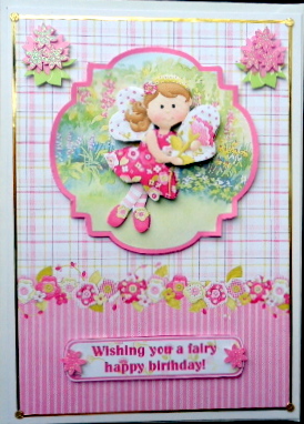 Wishing You a Fairy Happy Birthday Card Topper & Decoupage by Mary Murphy
