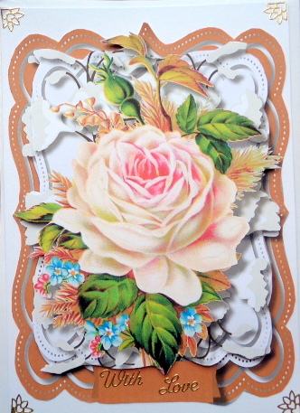 Lovely Roses Topper in a Ornate Frame by Mary Murphy