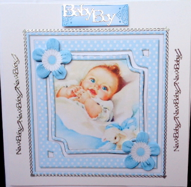 Sweet Smiling Little Baby Boy with Flowers by Mary Murphy