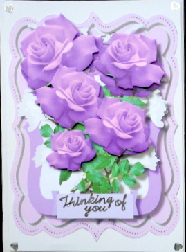 Beautiful Topper with Lilac Roses  by Mary Murphy