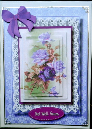 Beautiful Pyramid Roses on Butterfly Lace  by Mary Murphy