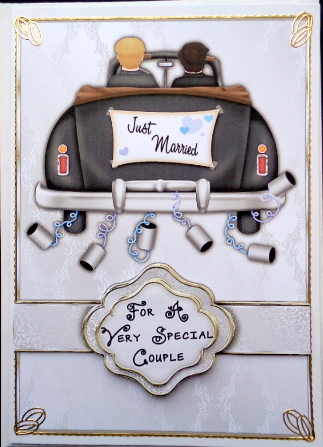 Wedding Car Couple Mr and Mr Wedding Card by Mary Murphy