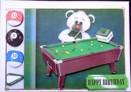Rack Em Up! Little Bear with Snooker Table by Mary Murphy