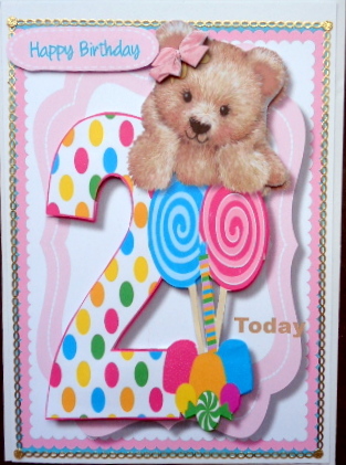 Fuzzy Bears 2nd Birthday Wish Girl by Mary Murphy