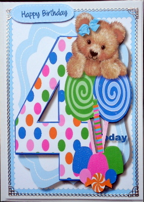 Fuzzy Bears 4th Birthday Wish Boy . by Mary Murphy