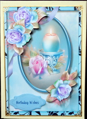 Beautiful Blue Candle 4 by Mary Murphy