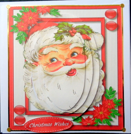 Jolly Santa in Pyramid  by Mary Murphy
