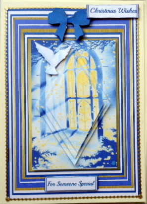 Beautiful Church Window with Dove of Peace , Pyramid by Mary Murphy