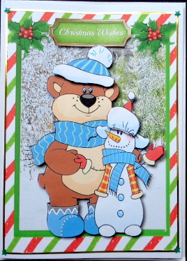 Cute Bear and His Snowman Friend  by Mary Murphy