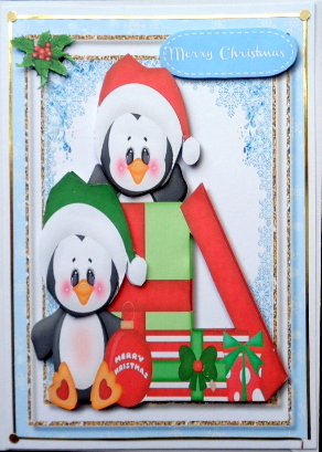 Cute Penguin Greetings by Mary Murphy