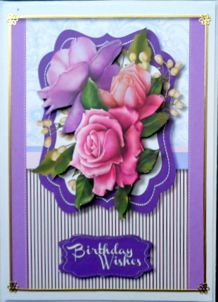 Lilac Roses on a Bracket Mat  by Mary Murphy